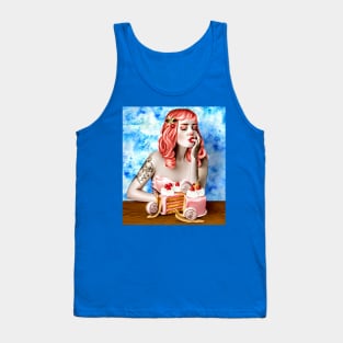 Girl And Her Snail Cake Tank Top